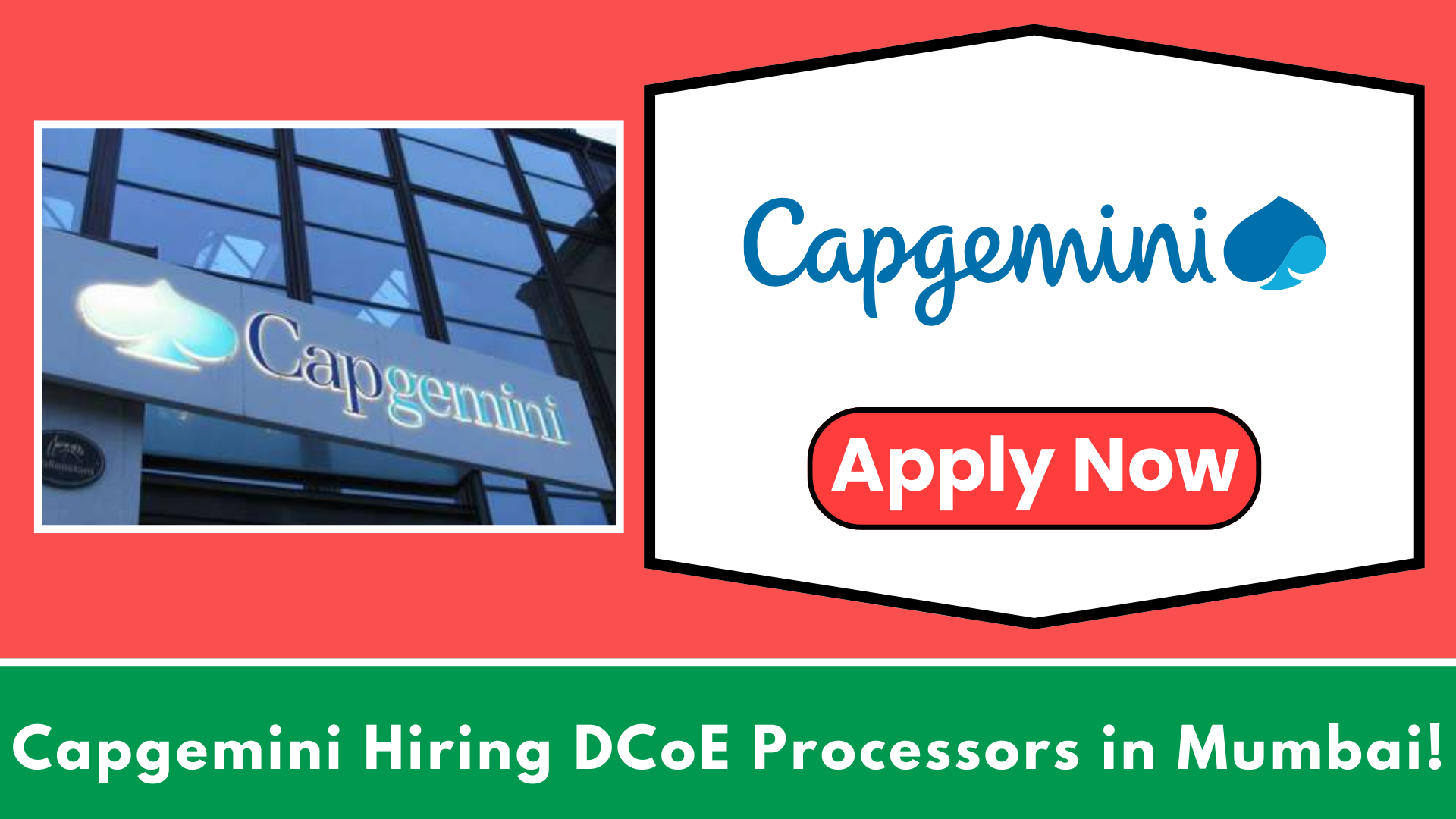 Capgemini Hiring Freshers for DCoE Processor in Mumbai!