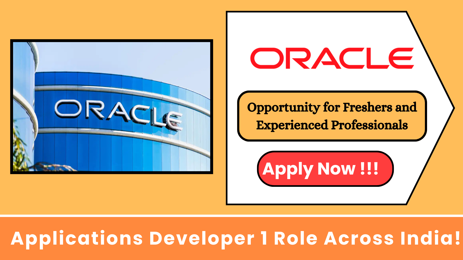 Oracle is Hiring Freshers for Applications Developer 1 Role