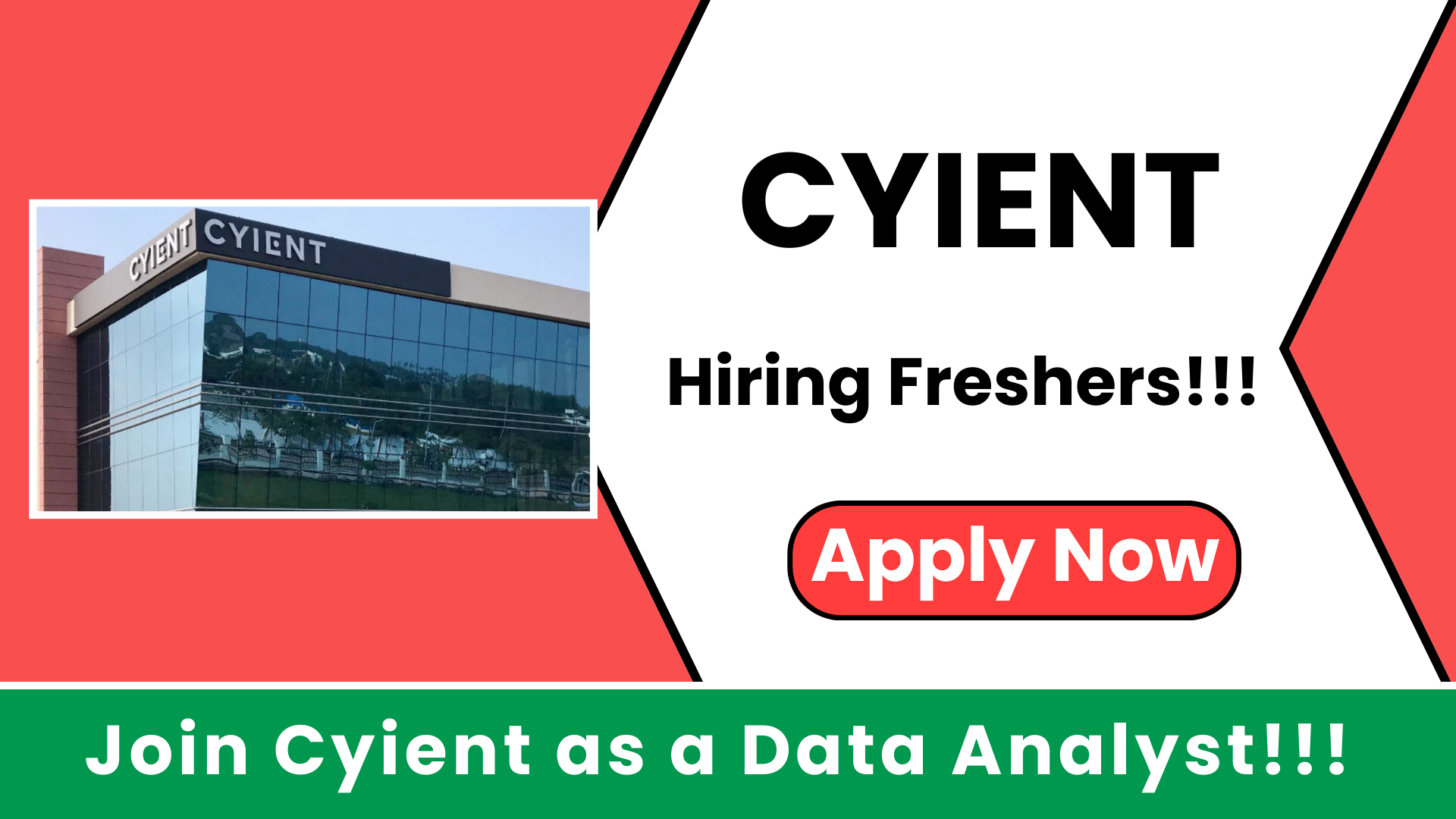 Cyient job openings for Freshers