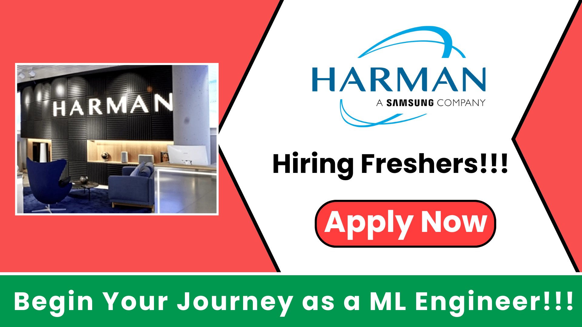 HARMAN Freshers Hiring for Machine Learning Engineer