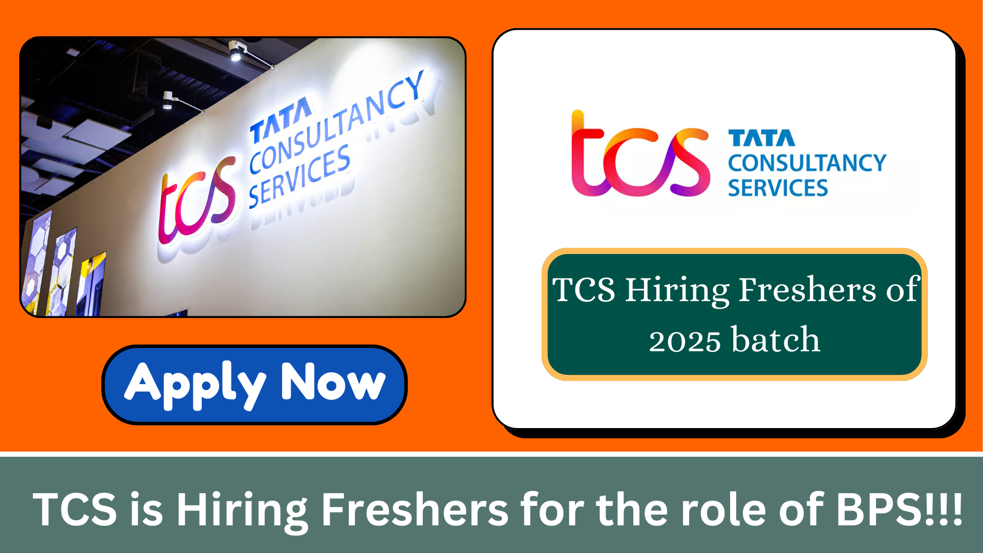 TCS Hiring Freshers of 2025 for the role of BPS across India