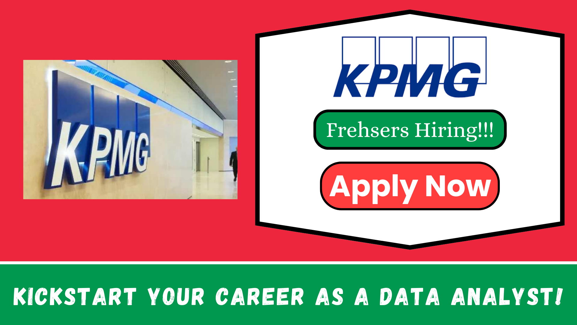 Freshers Hiring for Data Analyst Role at KPMG in Hyderabad