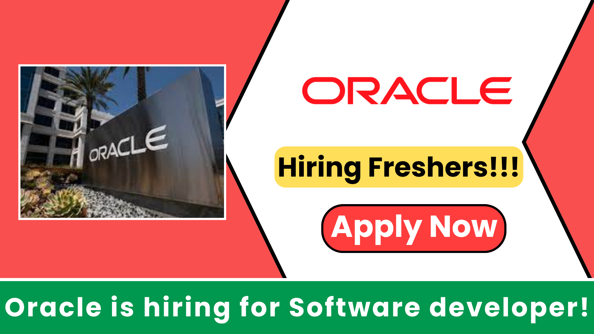 Oracle is hiring freshers as Software Developer in Bangalore