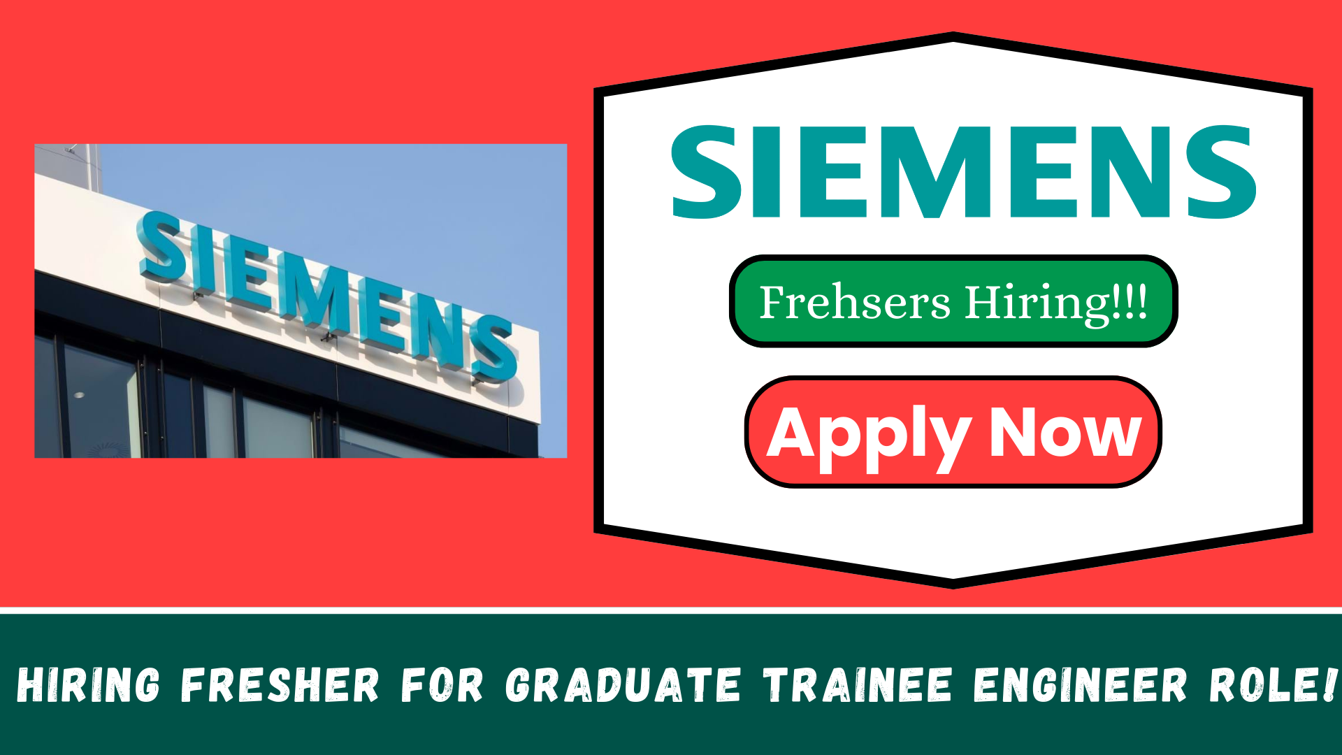 Siemens is Hiring Freshers for Trainee Engineer in Bangalore